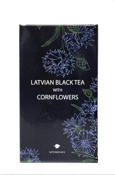 Latvijas melnā tēja ar rudzupuķēm BIO